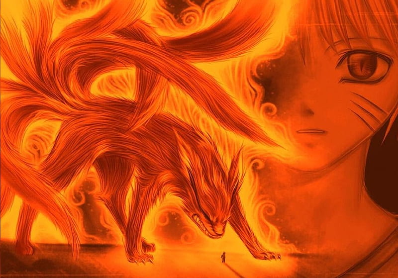 Naruto Hugging The Nine-Tailed Fox | Anime Images