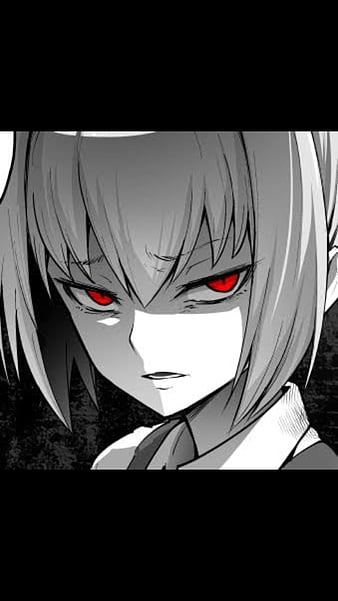 Disgusted look, angry, anime, girl, red eyes, HD phone wallpaper | Peakpx