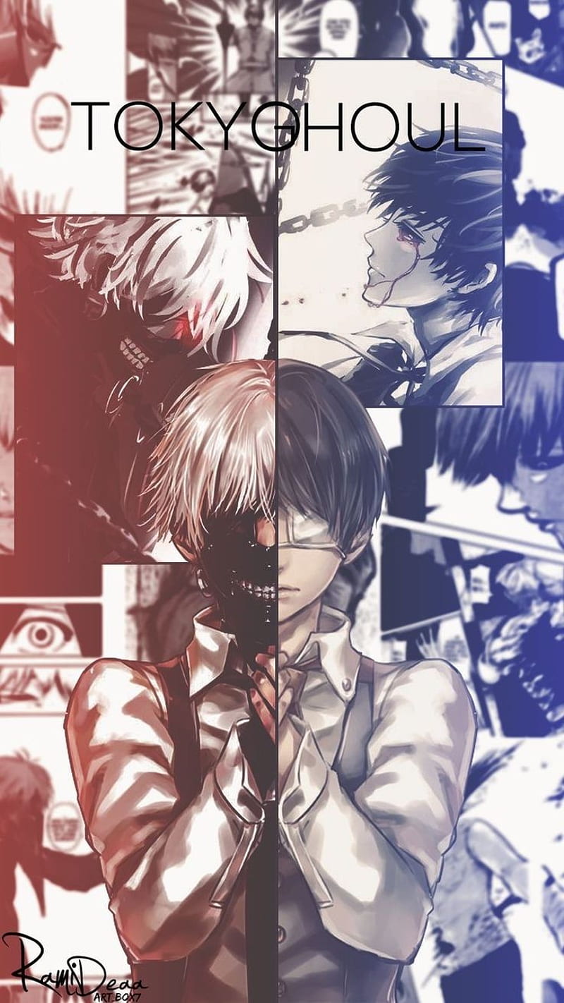 Ken Kaneki Red Eye Eyepatch Tokyo Ghoul 4K Phone iPhone Wallpaper