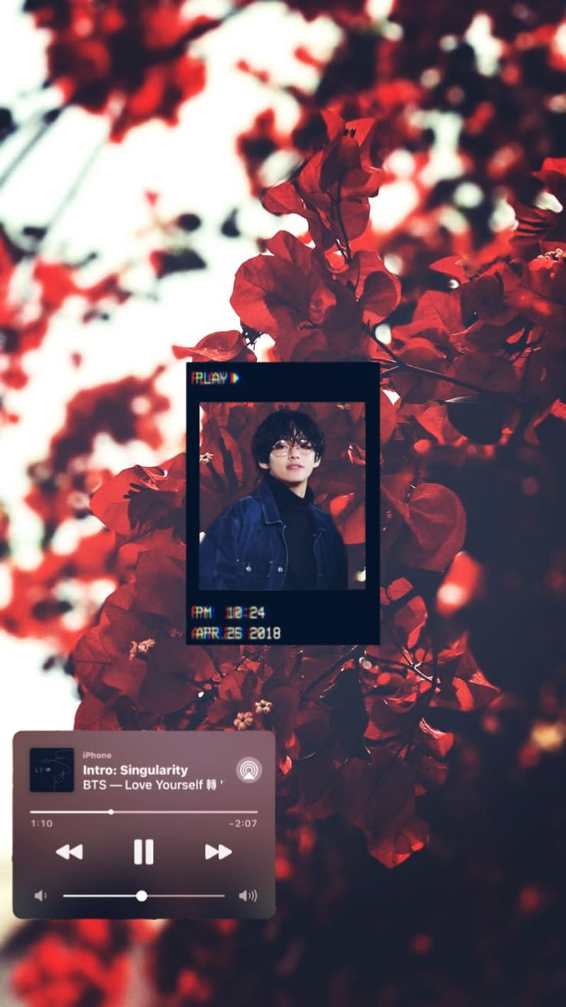 Taehyung, aesthetic, bts, red, HD phone wallpaper | Peakpx
