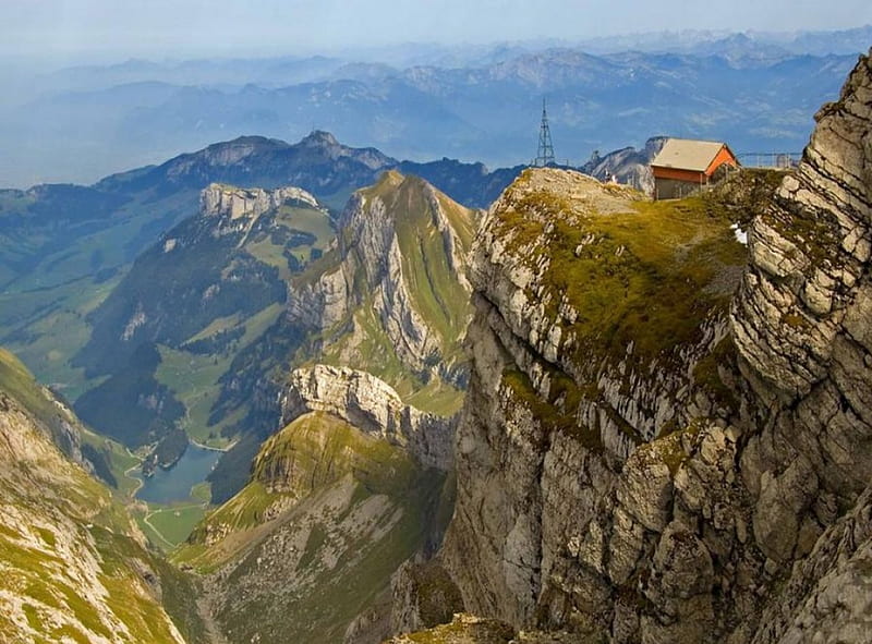 Appenzellerland-Switzerland, mountain, rocks, beauty, cliff, bluffs, HD wallpaper