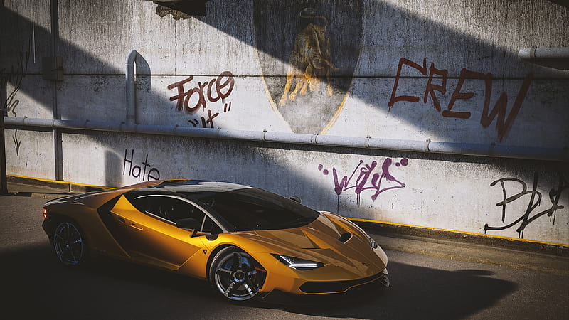 Lamborghini Centenario Yellow Cgi 2021 , lamborghini-centenario, lamborghini, carros, behance, cgi, HD wallpaper