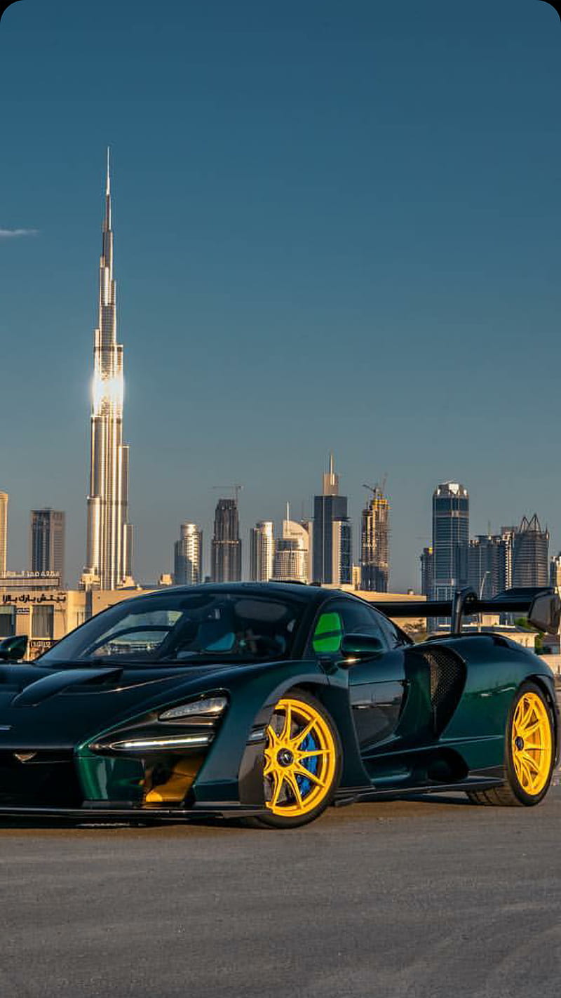 UAE McLaren Senna, dubai, car, hypercar, supercar, city, 2019, new, HD phone wallpaper