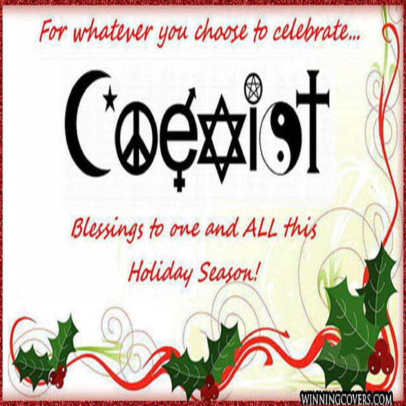 Tis coexist season, tolerance, holiday, love, christmas, yule, blessings, HD phone wallpaper