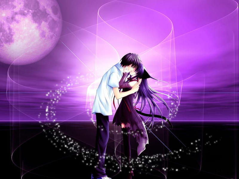 Anime_couple, luna, anime, color, bailando, pareja, otro, Fondo de pantalla  HD | Peakpx