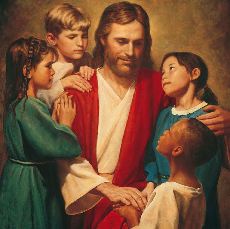 Jesus and children, children, jesus love, HD wallpaper