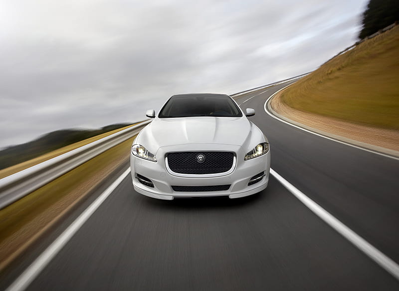 2012 Jaguar XJ Sport and Speed Packs (with Privacy Glass) - Front, car, HD wallpaper