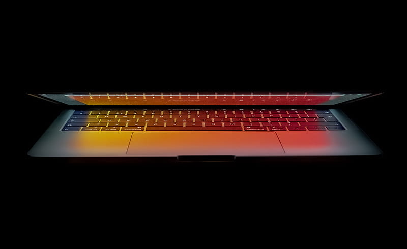 laptop, backlight, dark, HD wallpaper