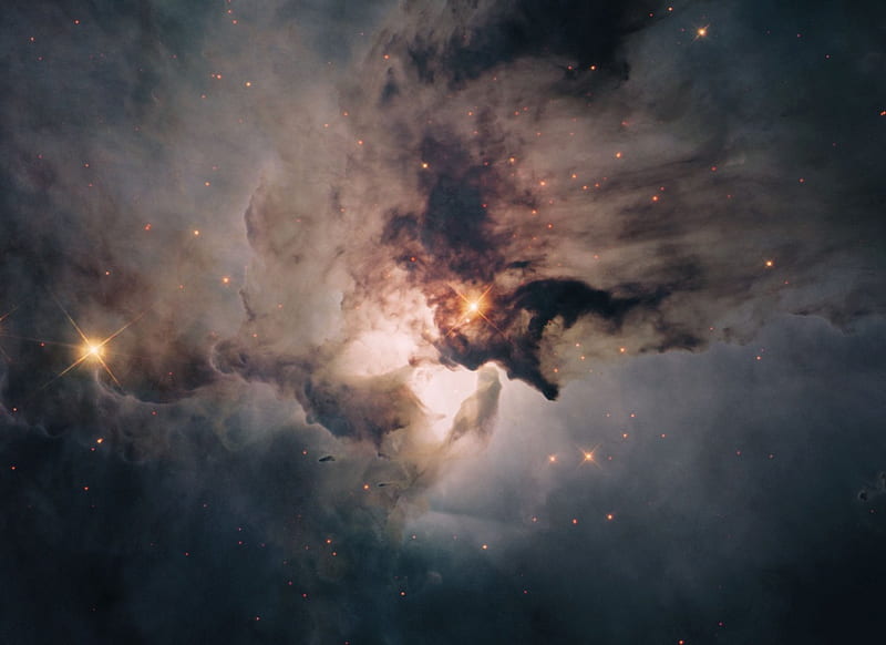 In the Center of the Lagoon Nebula, stars, cool, nebula, space, fun, galaxy, HD wallpaper