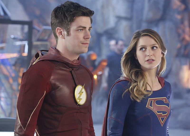 Flash And Supergirl, the-flash, supergirl, tv-shows, super-heroes, HD wallpaper