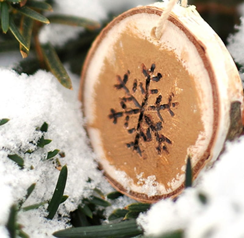 *, christmas, snow, snowfall, crafts, branch, wood, winter, HD wallpaper