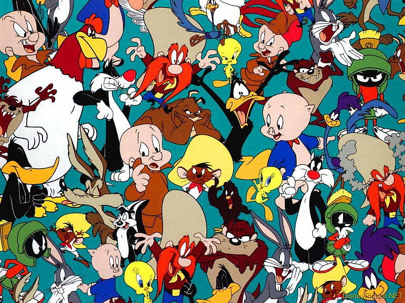 looney tunes characters, colorful, tunes, looney, characters, HD wallpaper