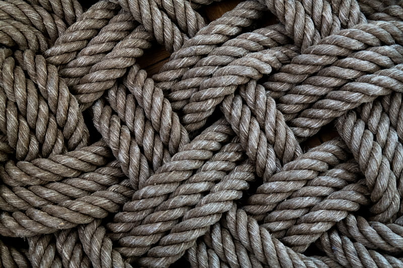 rope, threads, interlacing, macro, texture, brown, HD wallpaper