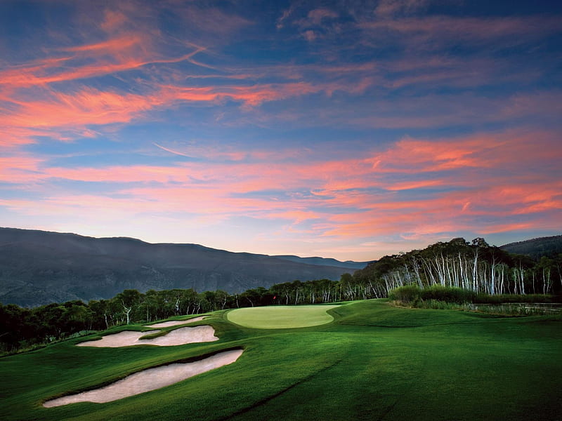 golf courses-world beautiful scenery, HD wallpaper