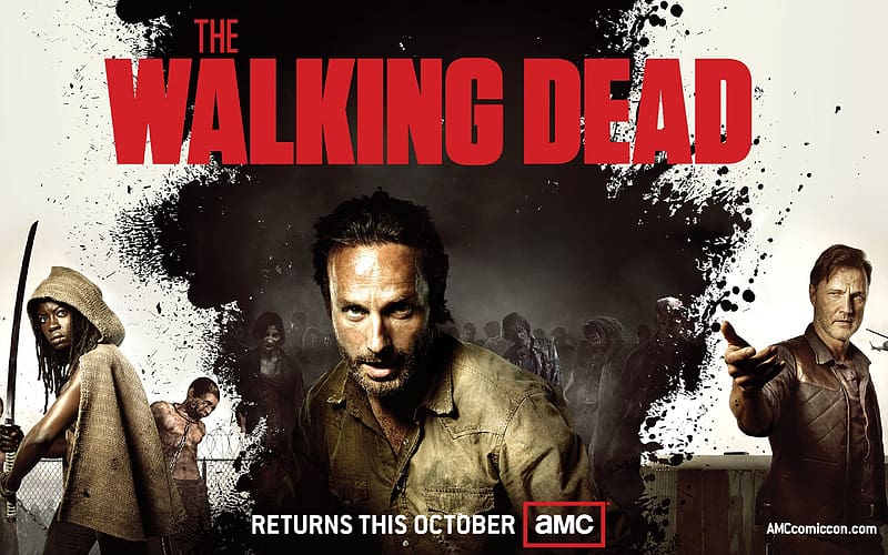 Andrew Lincoln, Tv Show, The Walking Dead, Rick Grimes, Michonne (The Walking Dead), Danai Gurira, HD wallpaper