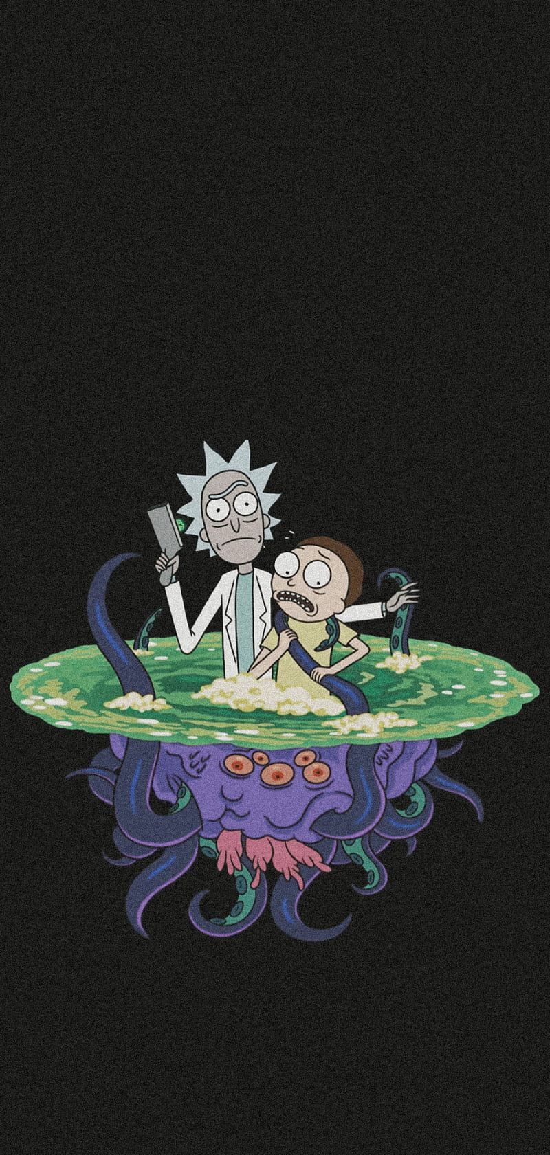 Rick and Morty Portal Gun Wallpaper iPhone Phone 4K #9270e