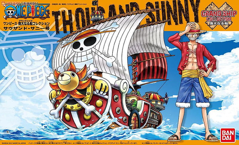 One Piece, monkey d luffy, thousand sunny, pirate, HD wallpaper