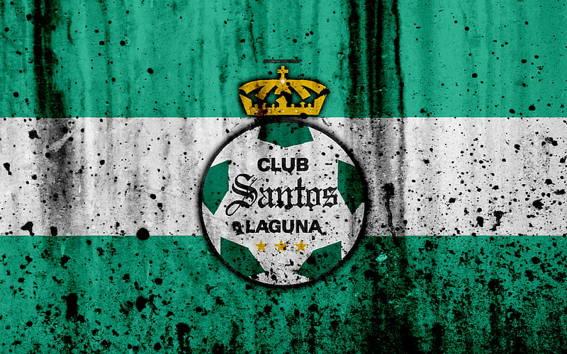 FC Santos Laguna, grunge, Liga MX, soccer, art, Primera Division, football club, Mexico, Santos Laguna, stone texture, Pachuca FC, HD wallpaper