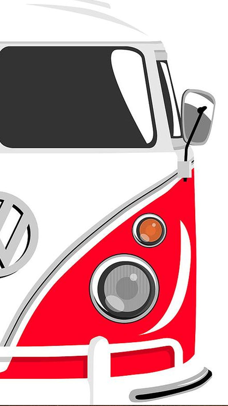 Combi T1 red, car, carros, combi, hippy, red, retro, t1, vintage, volkswagen, HD phone wallpaper