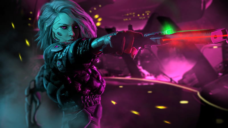 Cyberpunk Girl Art, artist, artwork, artstation, cyberpunk, HD wallpaper