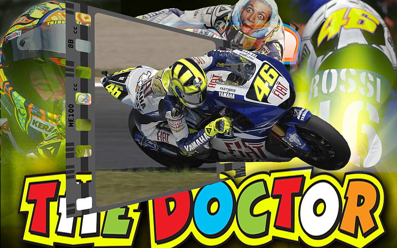 The Doctor , the doctor, rossi, motogp, racing, yamaha, valentino, 46, HD wallpaper
