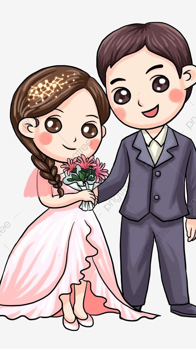 Cute Cartoon Couple Getting Married, cute cartoon couple, married, wedding  shoots, HD phone wallpaper | Peakpx