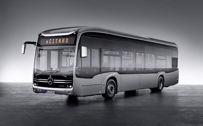 Mercedes-Benz eCitaro, studio, 2018 buses, eCitaro, passenger transport, Mercedes, HD wallpaper