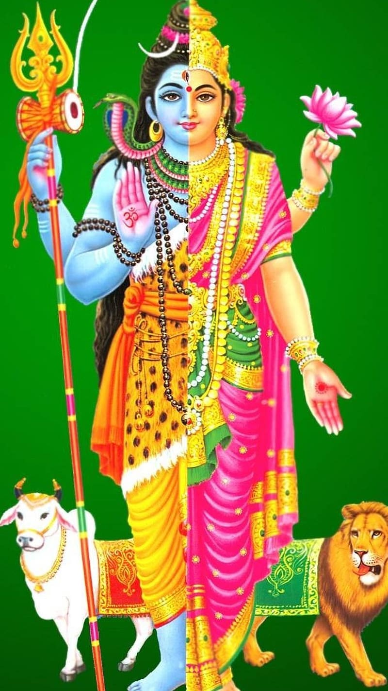 Shiv Parvati Ji Ke, Shiv Parvati God, lord, god, HD phone wallpaper