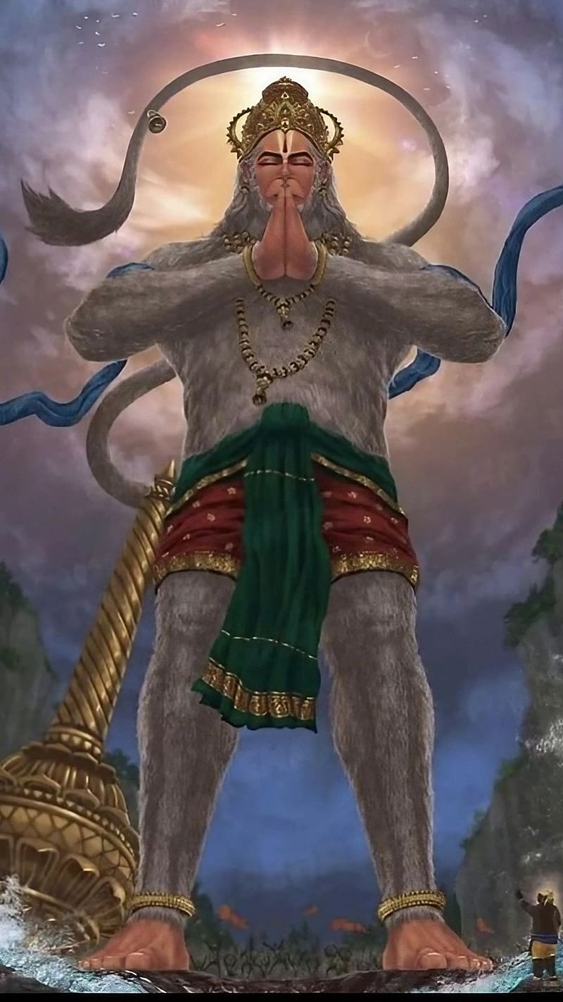 Shri Hanuman Ji Ke, Lord Hanuman Praying, god, bajrangbali, HD phone wallpaper