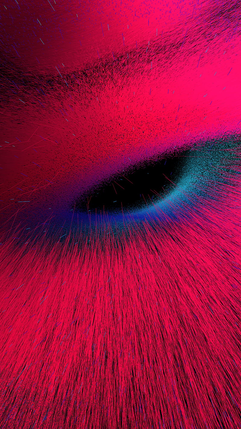 Electric Eye, Art, Electric, abstract, eye, lines, particles, red, storm, vibrant, HD phone wallpaper