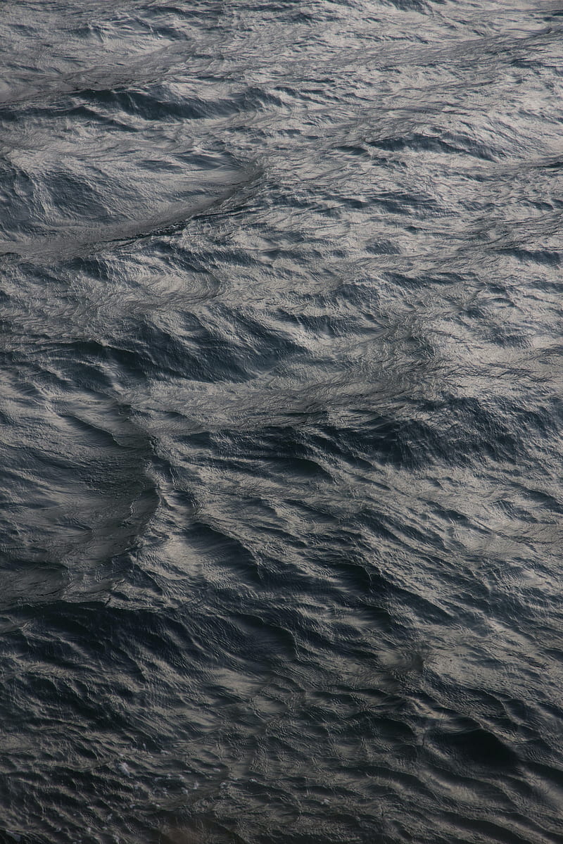 waves, water, surface, gray, HD phone wallpaper