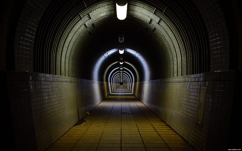 Yokohama pedestrian tunnel, HD wallpaper