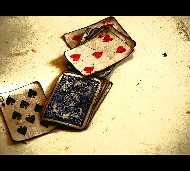 Vintage Cards, corazones, spades, HD wallpaper