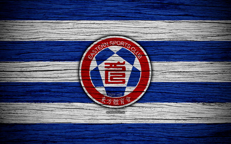 Eastern FC logo, Hong Kong Premier League, soccer, football club, Asia, Hong Kong, Eastern, wooden texture, FC Eastern, HD wallpaper