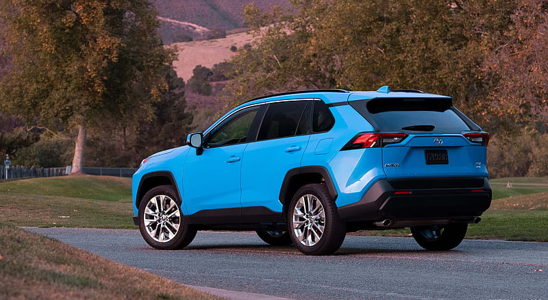 2019 Toyota RAV4 XLE Premium AWD (Color: Blue Flame) - Rear Three ...