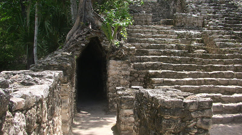 Mayan Ruins @ Coba, cancun, mexico, mayan, ruins, coba, HD wallpaper