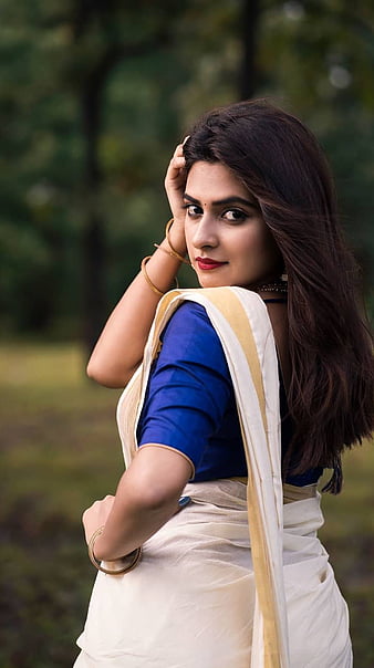 Parvati Arun, saree lover, kerala style, HD phone wallpaper | Peakpx