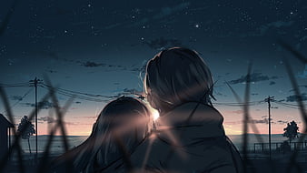 Night Sky Anime Wallpaper Stock Photo, Picture and Royalty Free Image.  Image 206808578.