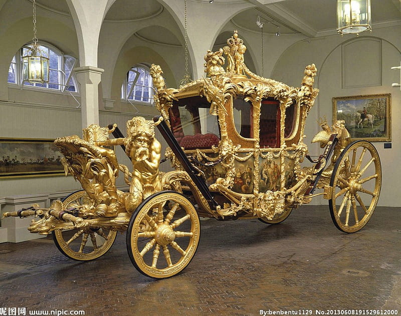 British Royal Gold State Coach, Coach, Buckingham Palace, Royal, British, Gold, HD wallpaper