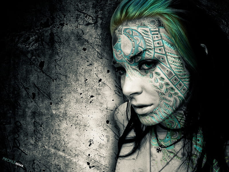 Tatoo, grunge, abstract, girl, tattoo, HD wallpaper