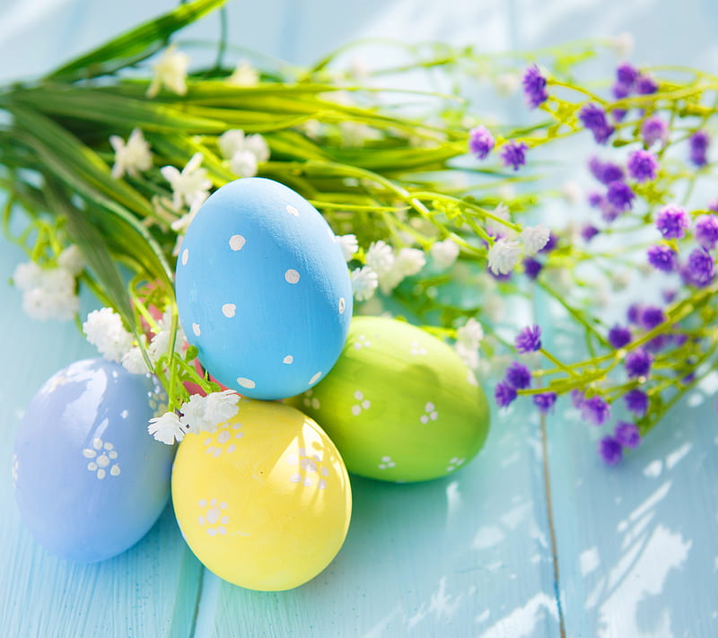Easter Decoration, decoration, easter, egg, flower, holiday, HD wallpaper