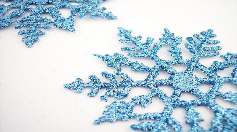•Snowflakes•, background, abstract, winter, textures, snow, snowflakes, snow crystals, blue, HD wallpaper