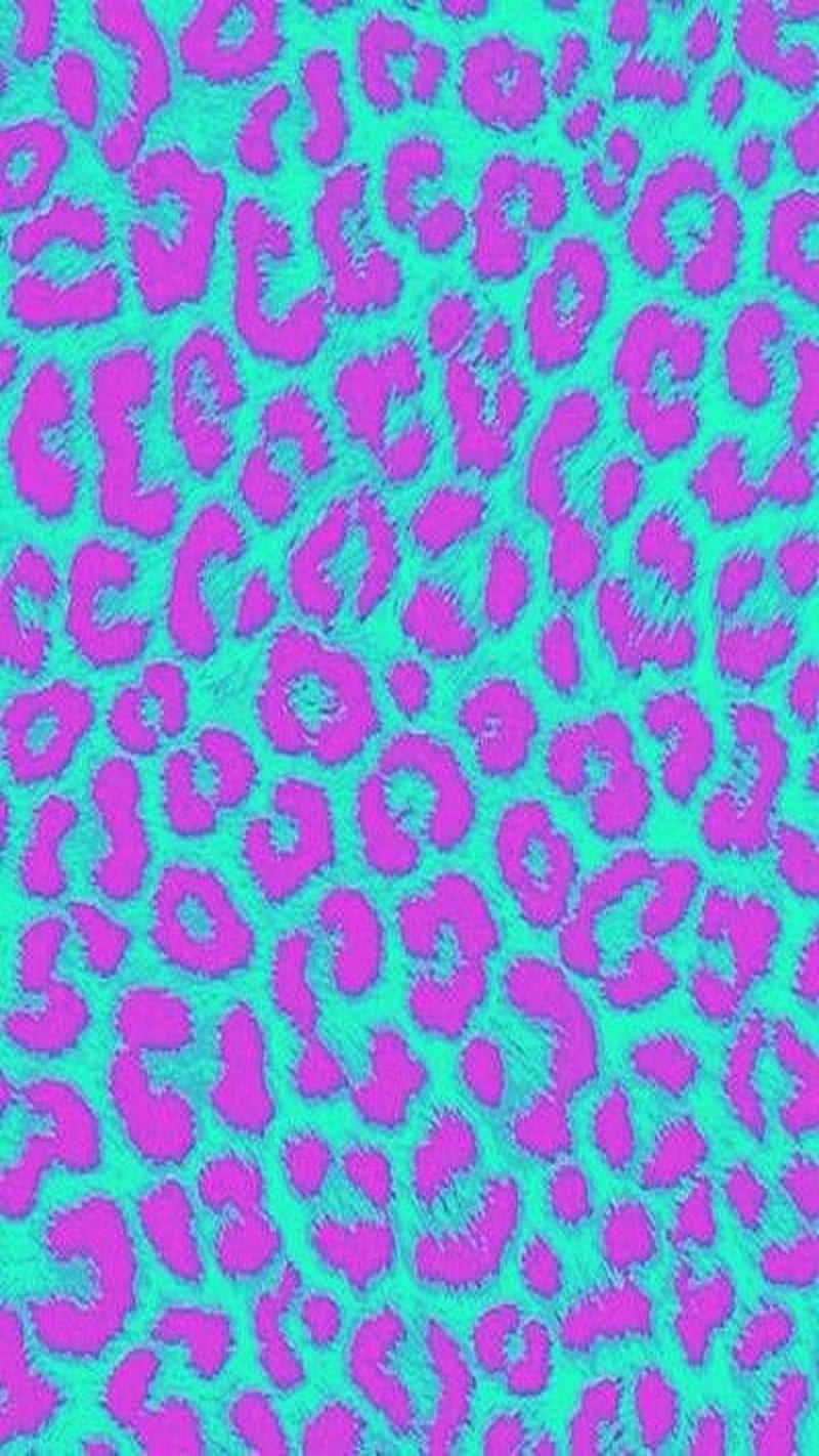 Neon Cheetah, animal print, color, green, purple, HD phone wallpaper |  Peakpx