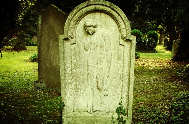 Sad Place , tombstone, sadness, memorial park, angel, sad, graveyard, cemetary, grave, HD wallpaper
