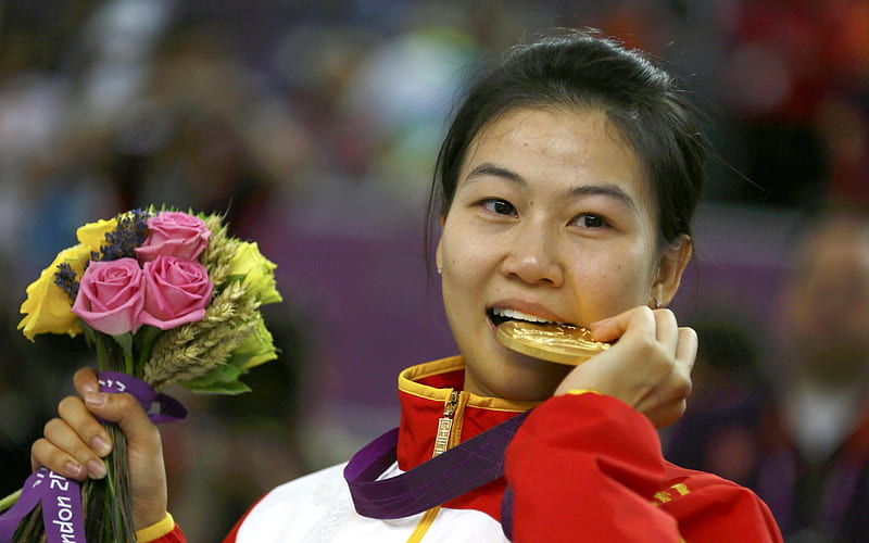 Yi Siling Gold Medal China Shooting Competition - London 2012, HD wallpaper