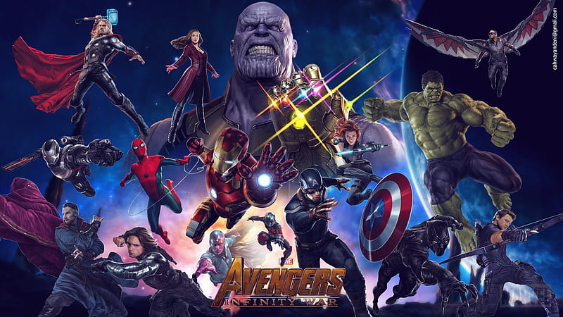 Avengers Infinity War 2018 Movie, thanos, avengers-infinity-war, 2018-movies, movies, artist, HD wallpaper