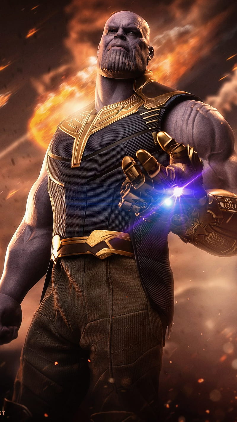 Avengers End Game Thanos with all stones vs superh iPhone Wallpapers  Free Download
