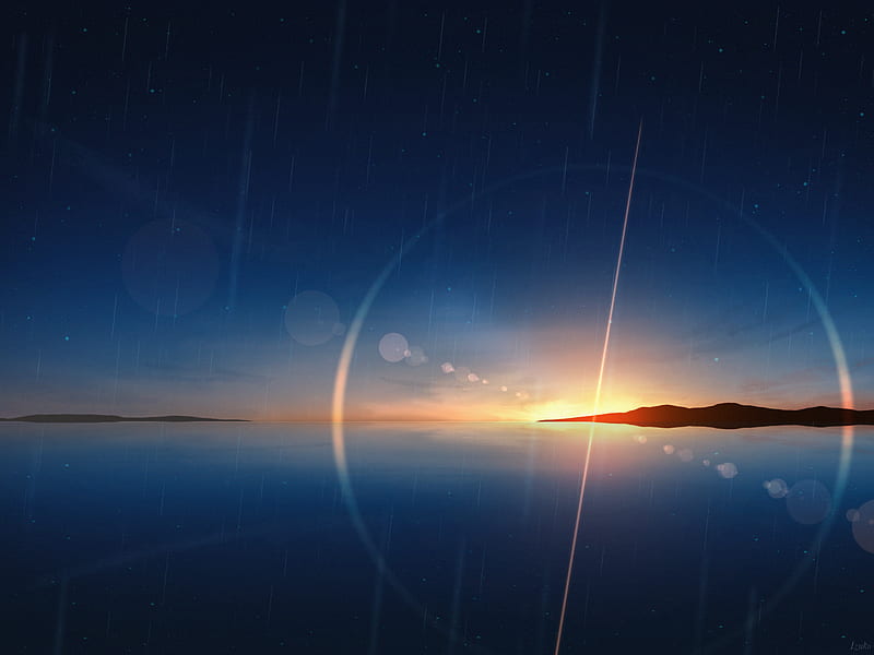 Sky Sunset AnimeArt, HD wallpaper