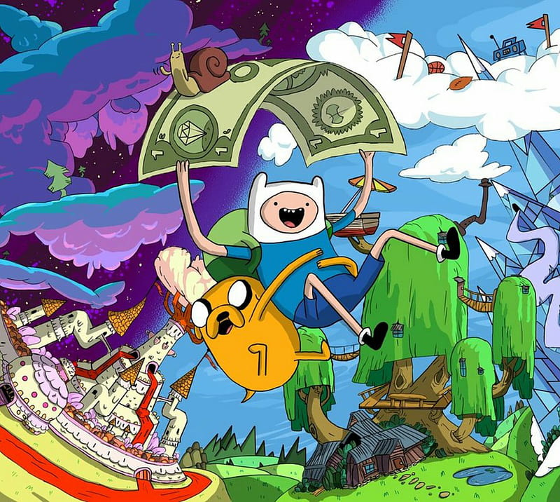 Adventure Time, finn, jake, HD wallpaper