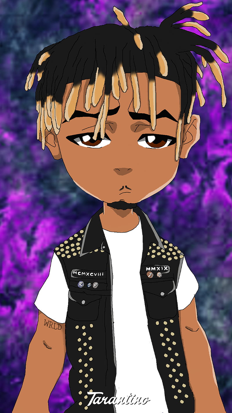 Juice Wrld, anime, art, boondocks, colour, music, rap, rapper, the boondocks, HD phone wallpaper